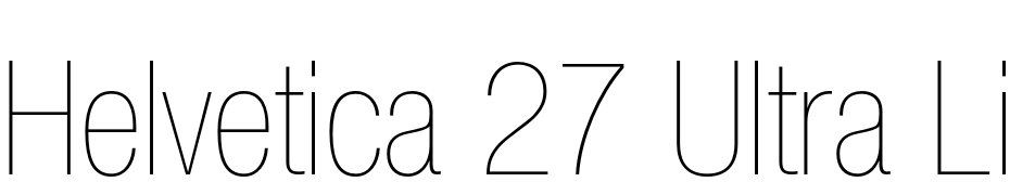 Helvetica 27 Ultra Light Condensed cкачать шрифт бесплатно
